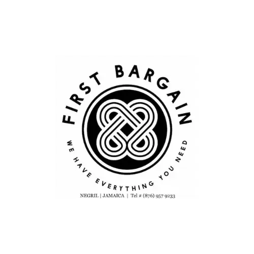 First Bargain store logo with the tagline "We Have Everything You Need," located in Negril, Jamaica