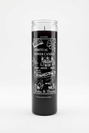 compelling candle, spiritual power candle, run devil run candle, manifestation candle, domination candle, persuasion ritual candle, black 7 day candle, spiritual protection candle
