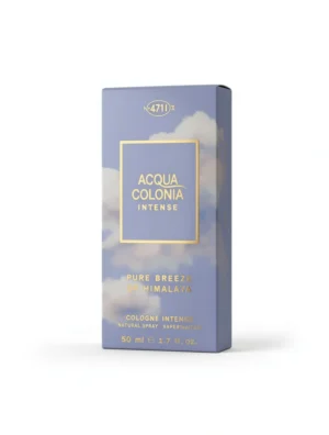 Box of 4711 Acqua Colonia Intense Pure Breeze of Himalaya fragrance in blue packaging with cloud design.